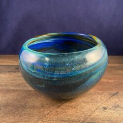 Vintage Signed Johansfors Bengt Orup Mid Century Spontana Series Glass Bowl MINT