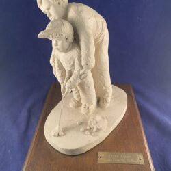 Austin Sculpture Golfer Child Award Thanks Children Classic Perry Como Estate