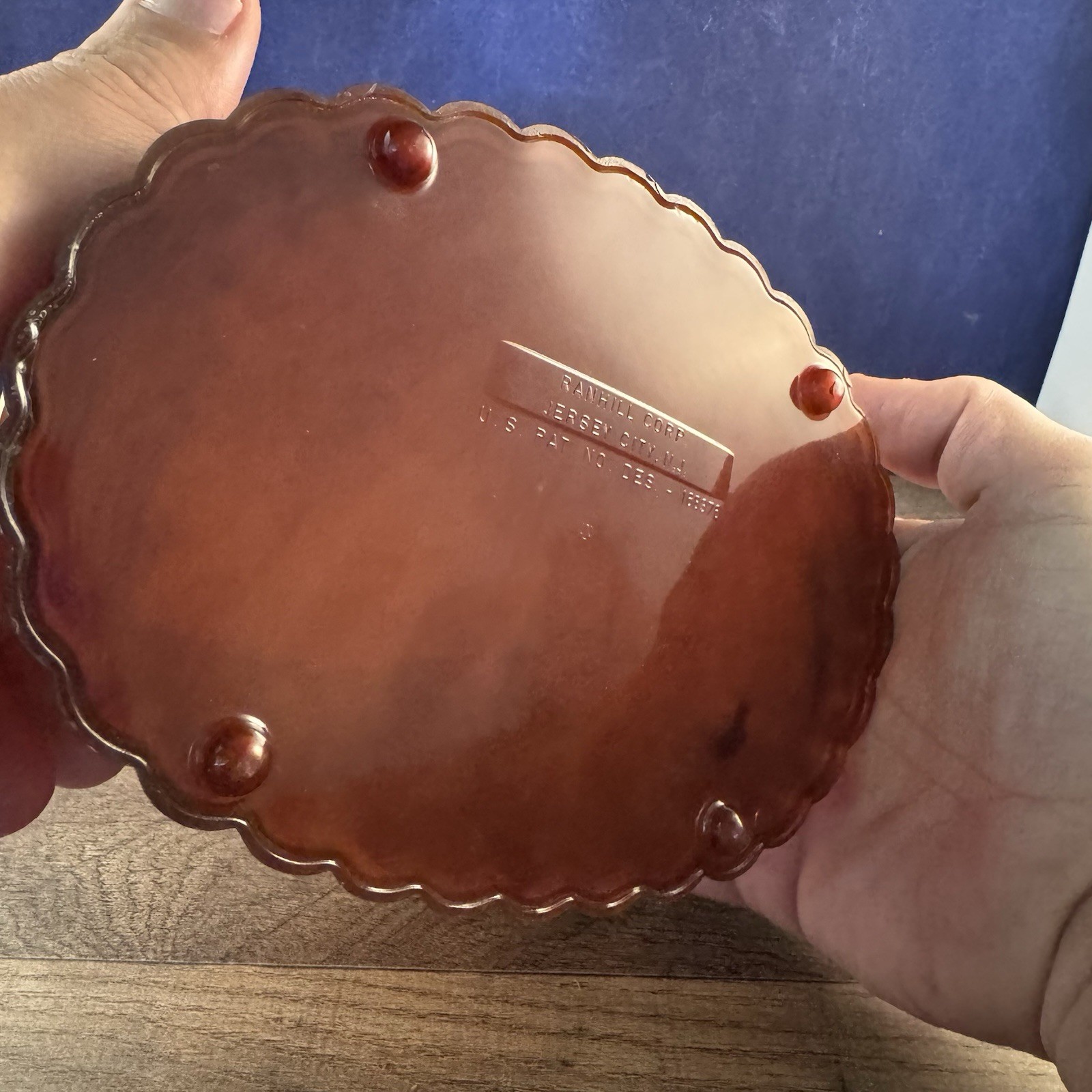 Ranhill Corp. Etched and Sculpted Amber Swirl Acetate Box Purse, 1950s Vintage - Image 13