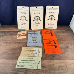 1981~1985~1989 Presidential Inauguration Press Pass 9 piece Lot Reagan Bush