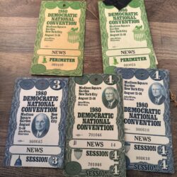 1980 Democratic National Convention Press Pass Lot News Madison Square Garden
