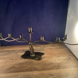 Twisted Iron Steel Jewish Menorah 26"Long Welded Handmade Rustic | eBay