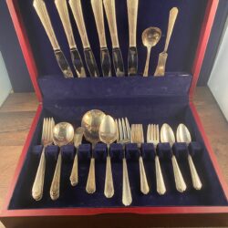 42pc 6 Place Setting National Silver Company Devotion Pattern Case Flatware Set | eBay