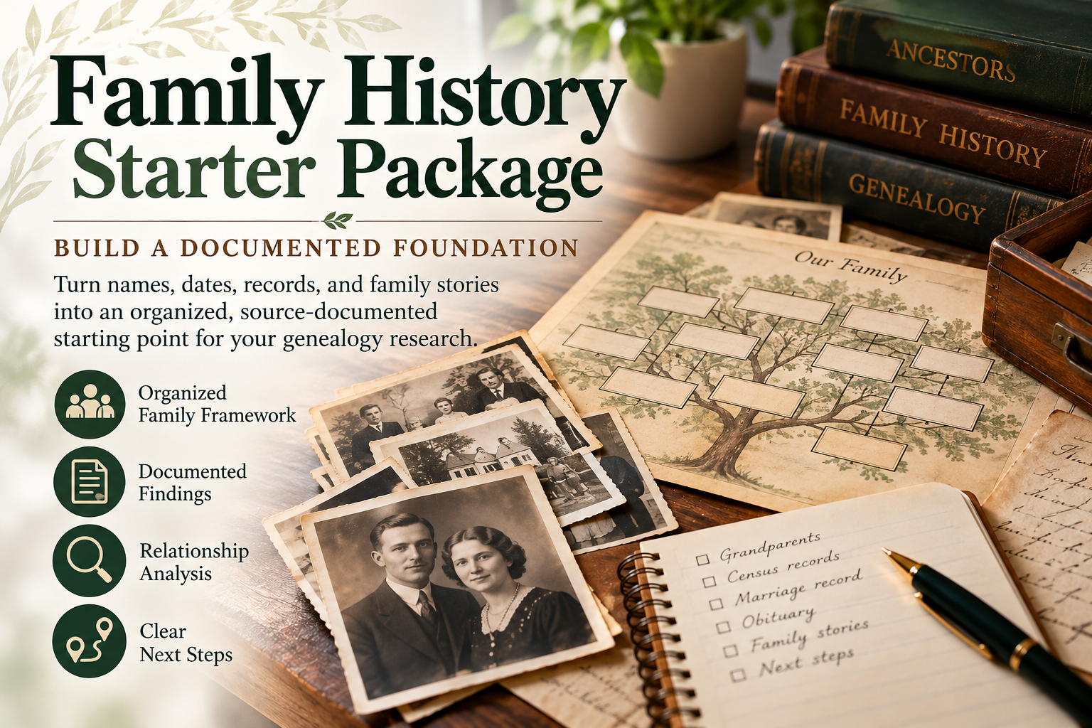 Family History Starter Package — Build a Documented Foundation
